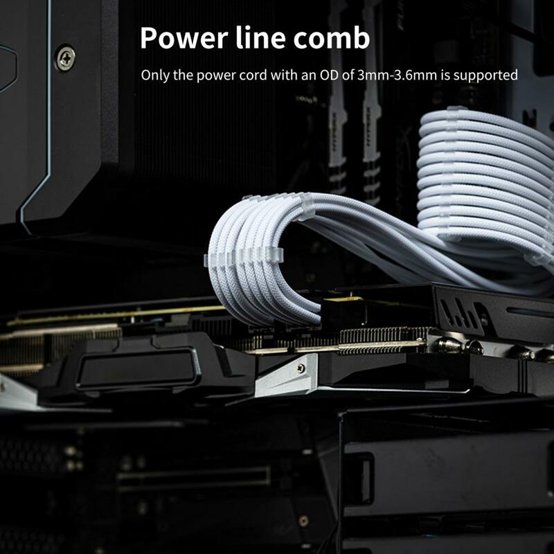 EvaluPP-réinitialisation de câble d'alimentation pour ordinateur, peigne de câble léger pratique pour boîtier de PC, 6 broches, 8 broches, 24 broches