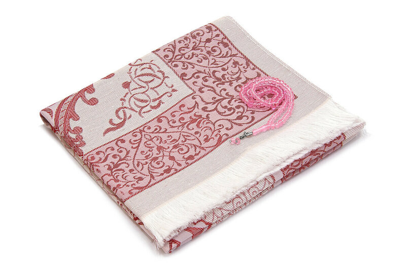 Caja cilíndrica personalizada, conjunto rosa con Seccades y Rosario IQRAH