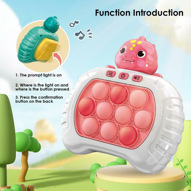 Handheld Pop Game Toy Push Bubble Stress Toy Game Machine Sensory Toys Travel Games Light-up Pop Toy for Children Indoor Outdoor