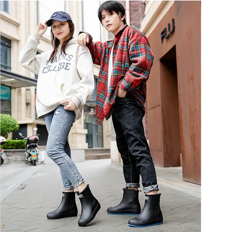 Moda Outdoor męskie kalosze Unisex kalosze męskie 2023 nowe Slip on wodoodporne buty robocze buty wędkarskie damskie kalosze