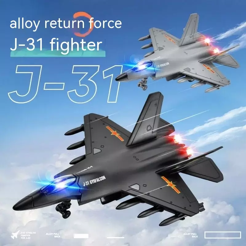 Simulazione 1: 72 J-31 Invisible Fighter J-20 lega modello di aereo in lega decorazione militare regalo di compleanno per bambini