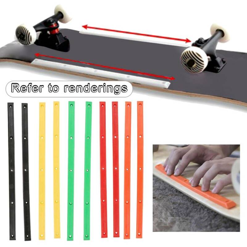 MagiDeal 1 Pair Longboard Skateboard Rails Edge Protect With 10 Mounting Screws Outdoor Sports Part