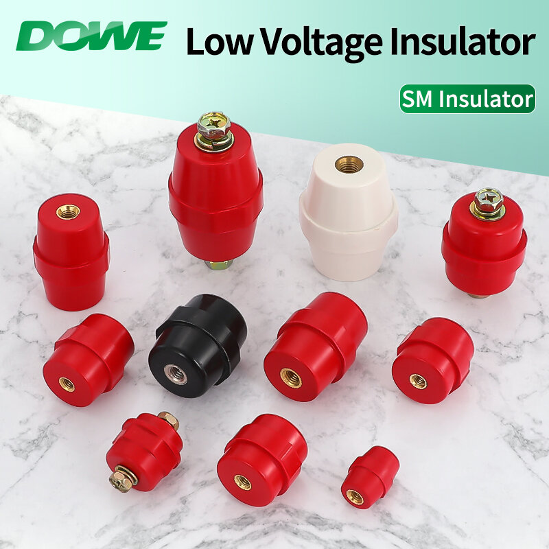DOWE SM25 M5 M6 Low Voltage Busbar Insulator Electric Isolator Spacing Holder