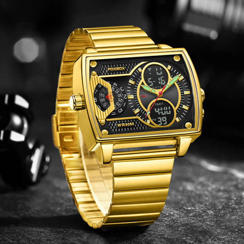 Luik Heren Horloge Grote Wijzerplaat Roestvrij Stalen Band Datum Mens Business Mannelijke Horloges Waterdicht Luxe Heren Horloges Voor mannen