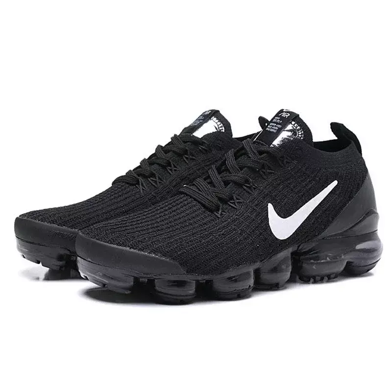 Nike-air vapormax 3.0 selvagem sapatos de jogging para mulheres, sapatos almofada de ar, cor preto e branco, tamanho 36-39, aj6900-001, 2019