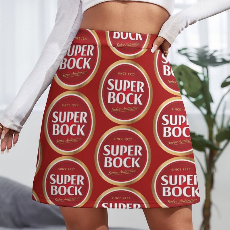 Mini saia super bock feminina, roupas de verão, shorts, 2023