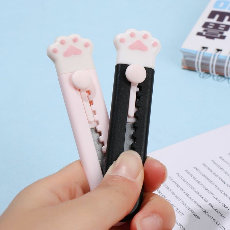 Mini Utility Knife Cute Box Cutter Retractable Letter Opener Portable Carton Opener Paper Cutting Tool School Office Supplies