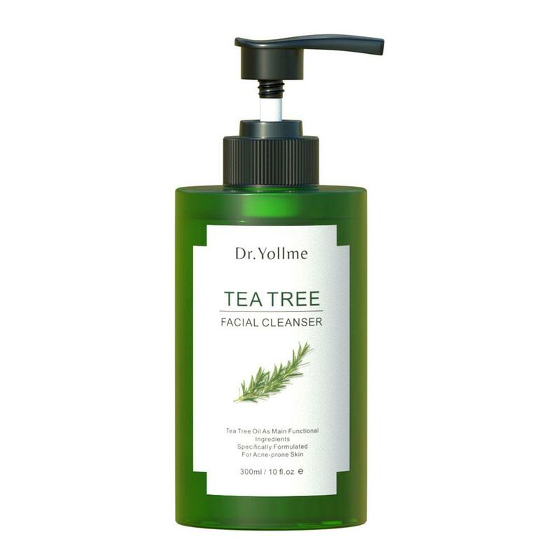 Detergente per il viso al tè dell'albero da 300ml detergente barriera delicato Non irritante pulizia dei pori e idratante riparazione del viso K2K0