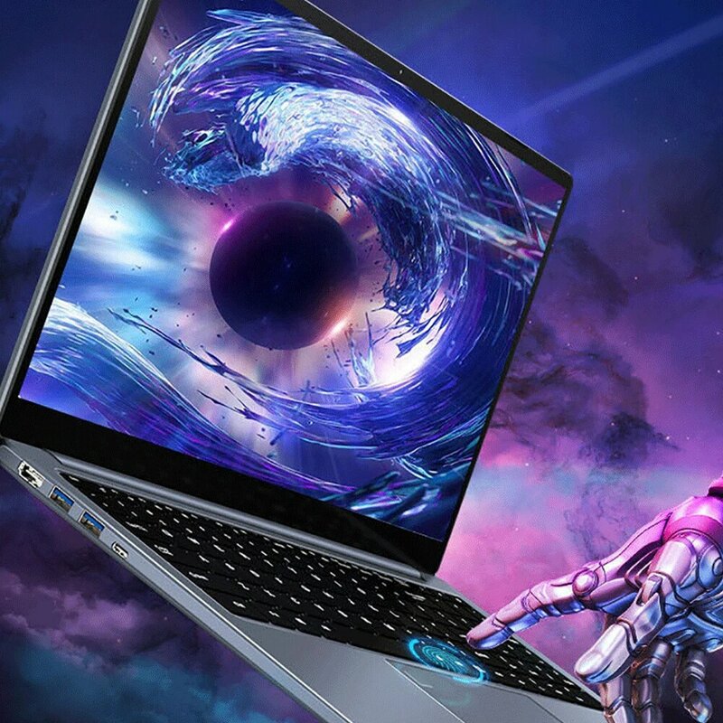 I7 1255U Gaming 10 Core Laptop 15.6 Inch Intel Core i7 12TH MAX 64GB RAM MAX 3TB SSD  Fingerprint Notebook Windows10 11 WiFi6 BT