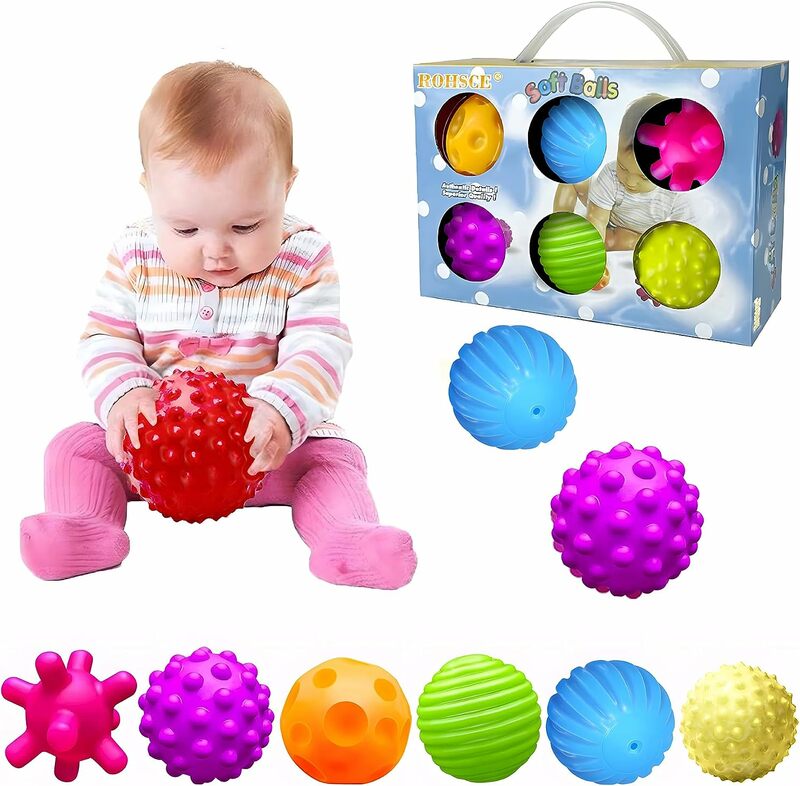 Palline sensoriali per giocattoli sensoriali per bambini 1 2 anni attività strutturata Multi Soft Ball giocattoli Montessori per bambini 6-12 mesi