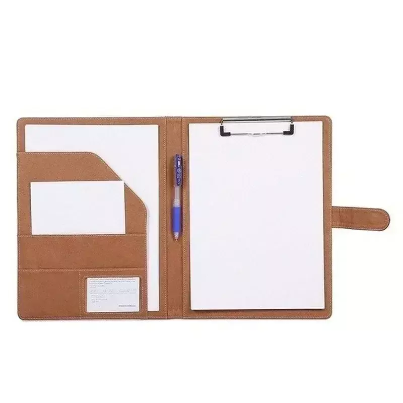 Simple A4 Conference Folder Business Stationery PU Leather Contract File Folders Binder Office School Supplies Desk Organizers