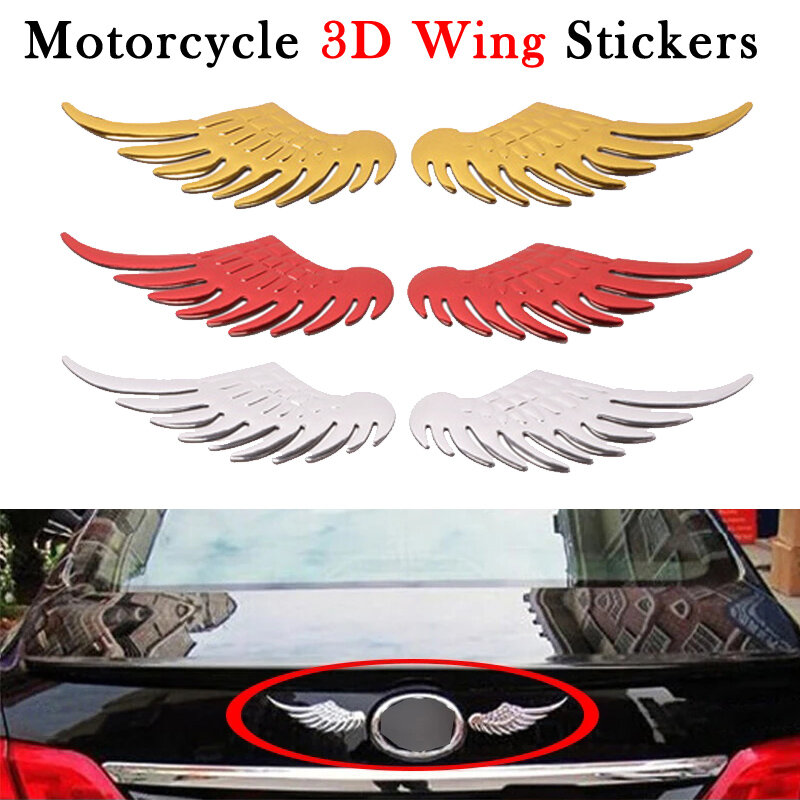 3D Auto Motorcycle Waterproof Wing Stickers Tank Pad Emblem Fairing Decals For Honda Yamaha Kawasaki Suzuki Bmw Bike Suv Car