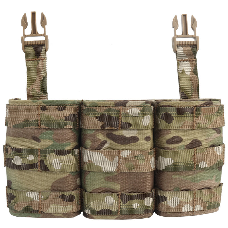 Fast Triple 7.62 Magazine Bag, pannello frontale, accessori per l'espansione della maglia tattica, attrezzatura per la caccia sul campo