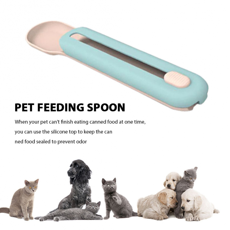 Cuchara de alimentación para mascotas, dispensador de cereales, exprimidor de comida líquida, accesorios para gatos