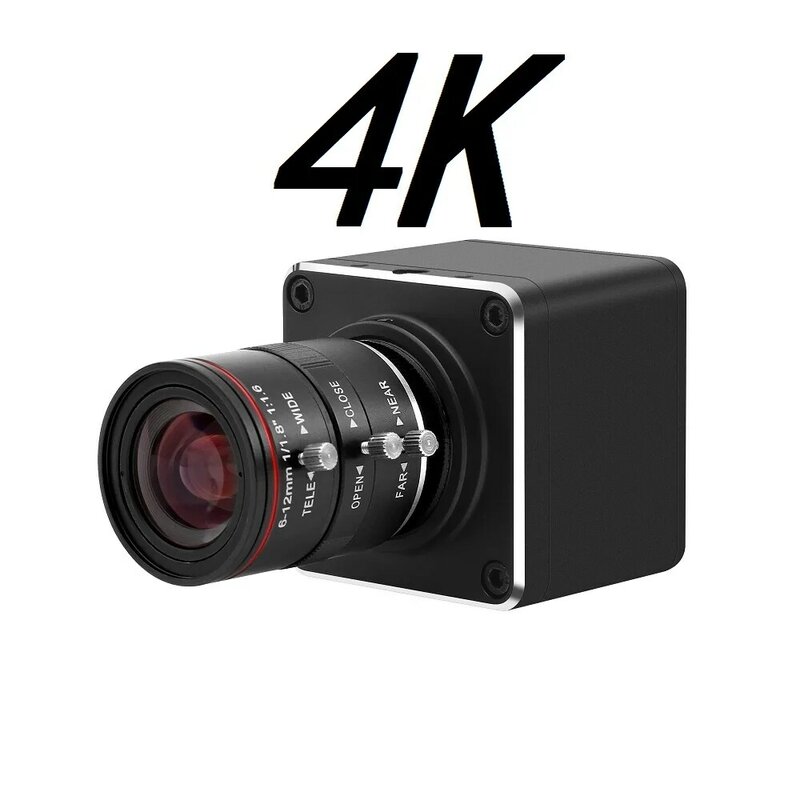 Cámara 4K HDMI 2160P30/25/24fps 1080P60/50/30/25fps 1080i6 0/50fps, Webcam Streaming Industry C/cs-mount con lente de 6-12mm, nueva