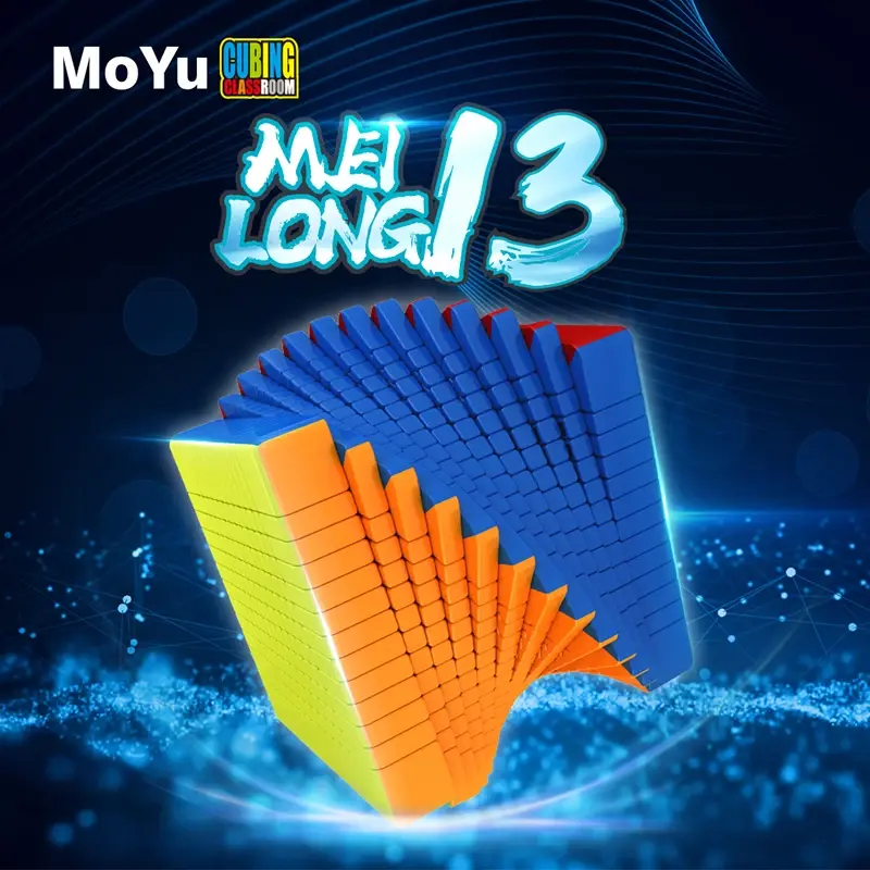 Moyu Meilong 13x13 mainan Fidget kubus cepat ajaib tanpa stiker mainan Fidget profesional MFJS Meilong 13 Cubo Magico Puzzle