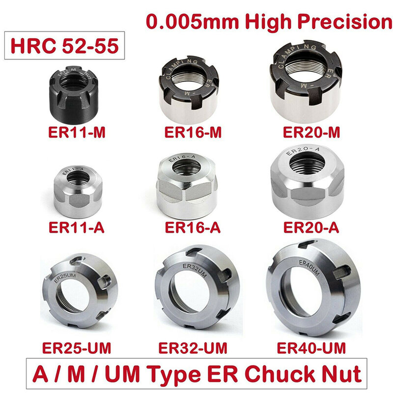 Écrou de serrage ER ER40 HRC 52-55, mandrin de haute précision, fraise, tige de mandrin, CNC, ER11, haute qualité