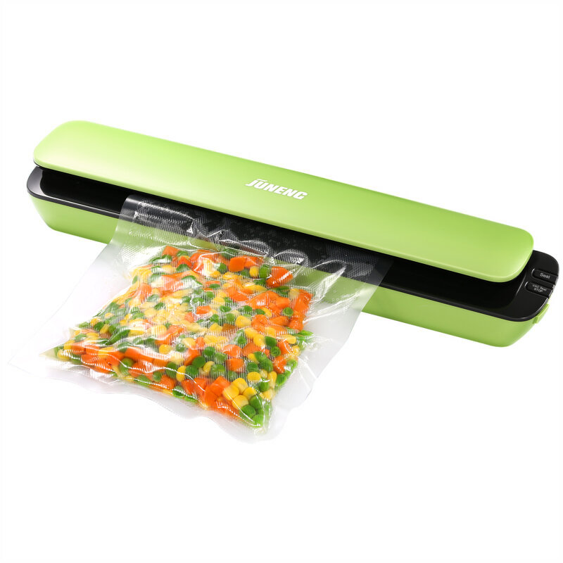 JuNeng – Machine à emballer sous-vide Portable, 220V, thermoscelleuse pour aliments de cuisine domestique, verte et rouge