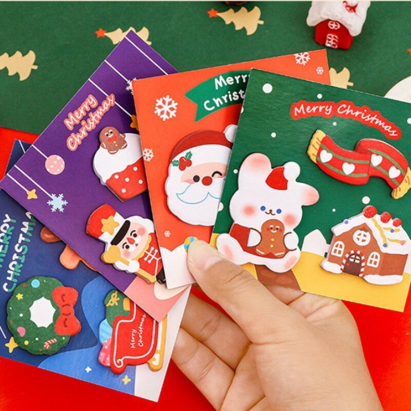 60 Sheet Sticky Notes Self-Adhesive BookMarkers Cute Christmas Memo Pad DIY Kawaii Notepad Diary Sticker Office School Supplies