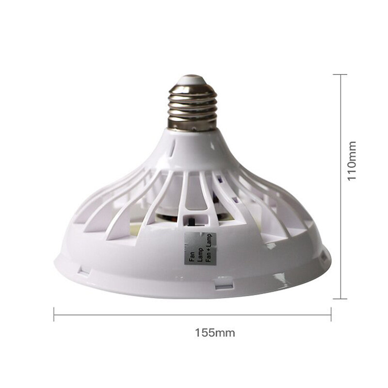 Ventilador de techo con bombilla LED, lámpara Universal 2 en 1, CA 220V, E27, 12W, para el hogar, oficina, mercado nocturno, sala de libros