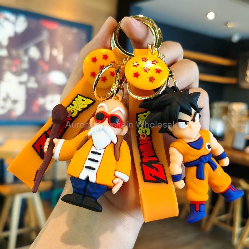 Anime Dragon Ball Keychain Z Super Saiyan Son Goku Bulma Broly Piccolo Majin Buu Series Car Pendant Keyring Kids Toys Gifts