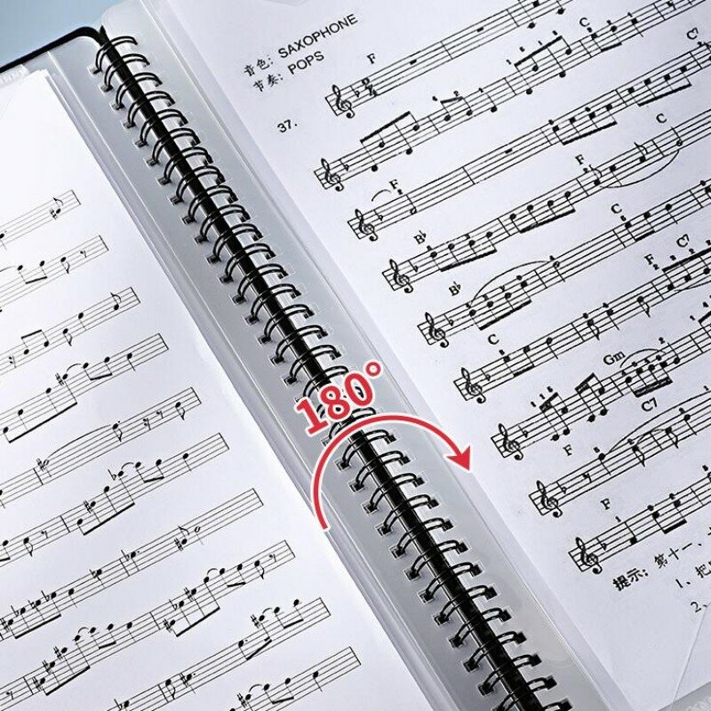 Dépliant anti-reflet pour dossier de partition de piano, produits de classement, feuilles de musique A4, notes de musique modifiables