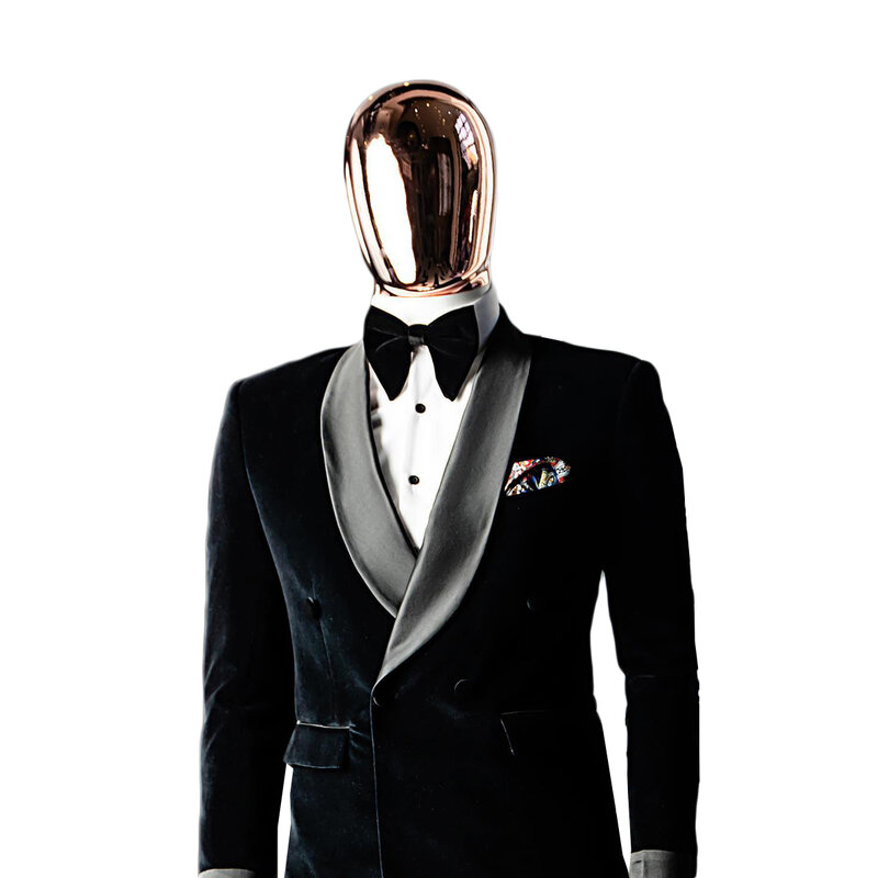 Black Men Wedding Jacket Shawl Lapel Slim Fit Suits For Groom Only Coat Set Male Blazer Custom Made