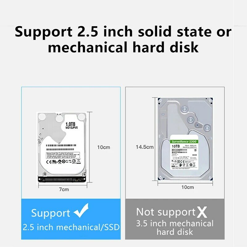 อุทัย Q5เครื่องมือฟรี Mobile Hard Disk Box 2.5นิ้ว USB 3.0โน้ตบุ๊ค Mechanical Solid State Sata Mobile Hard Disk กล่อง3.0