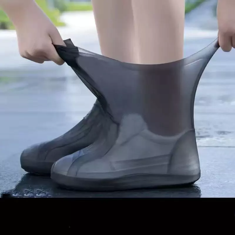 أحذية مطاطية قابلة لإعادة الاستخدام من اللاتكس ، غطاء أحذية مطر مقاوم للماء ، أحذية زائدة من السيليكون مانعة للإنزلاق ، إكسسوارات للجنسين