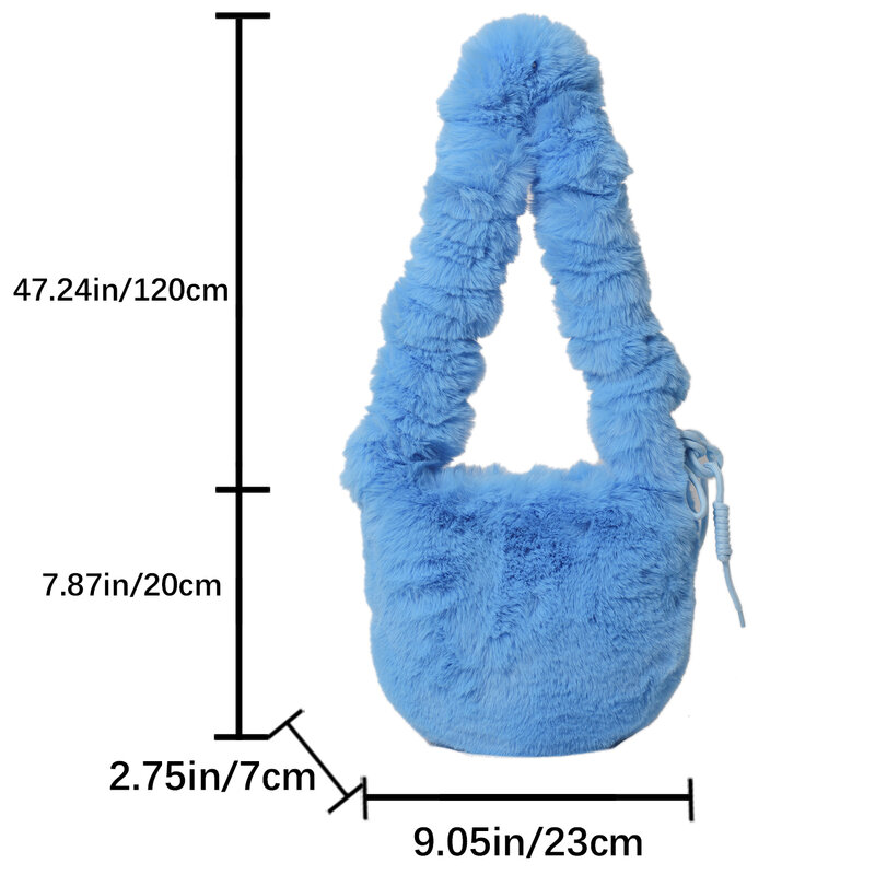 10 Colors Plush Handbag Single Shoulder Bag Designer Cloud Bag For Women Fashion Pleated Drawstring Strap Crossbody Bag Hobo