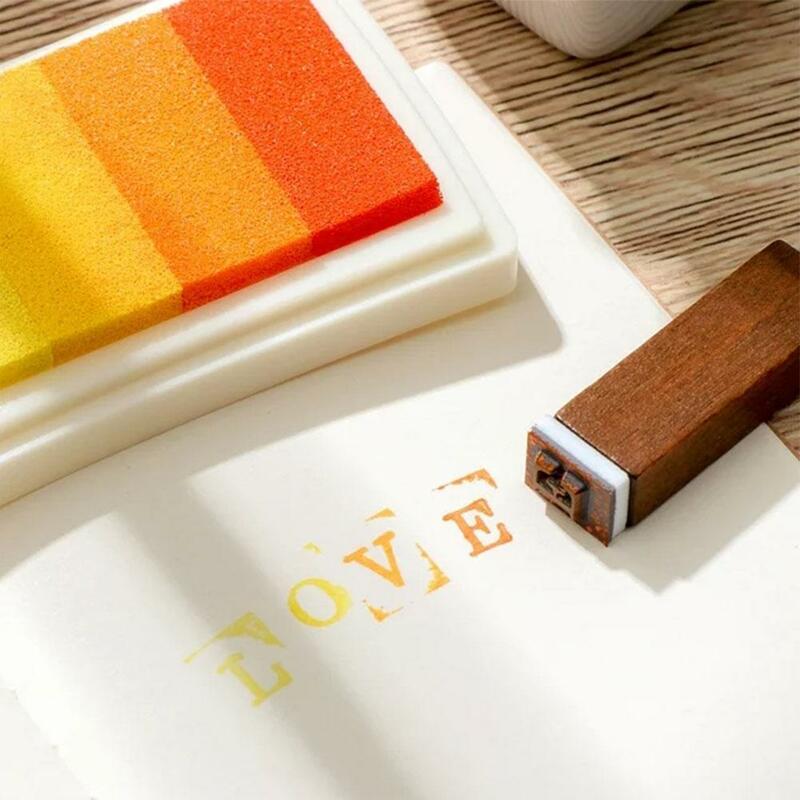 4 Colors Inkpad Craft Oil Based DIY Ink Pads For Rubber Stamps Fabric Scrapbook Wedding Decor Fingerprint Kids Art Supply Q9E3