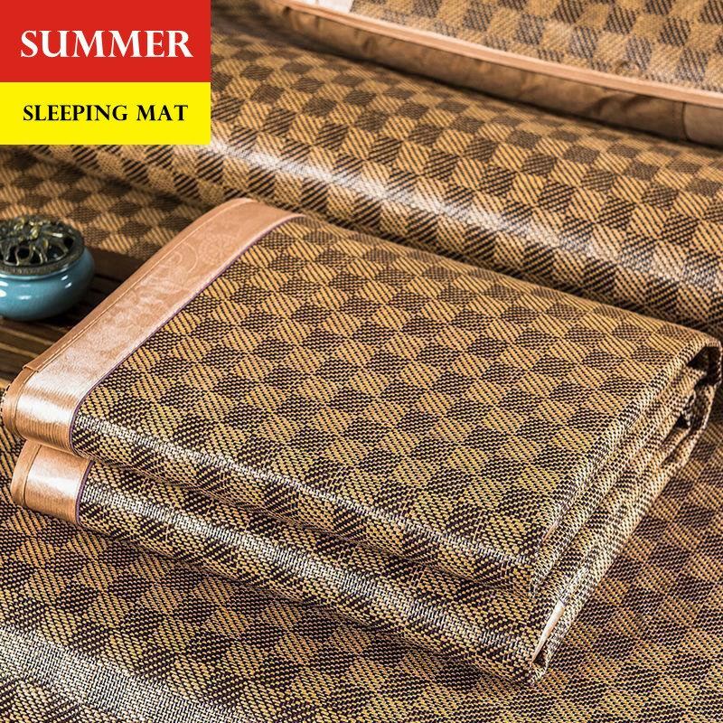 WOSTAR Sommer bambus rattan matte erwachsene kinder cool sleeping mat blatt 90/150/180cm tragbare faltbare doppel bett schutz pad