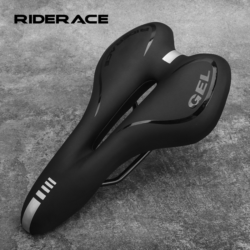 Bike Saddle Silicone Cushion Cycling Seat PU Leather Surface Silica Filled Gel TimeTrial Comfortable Shockproof Bicycle Saddle