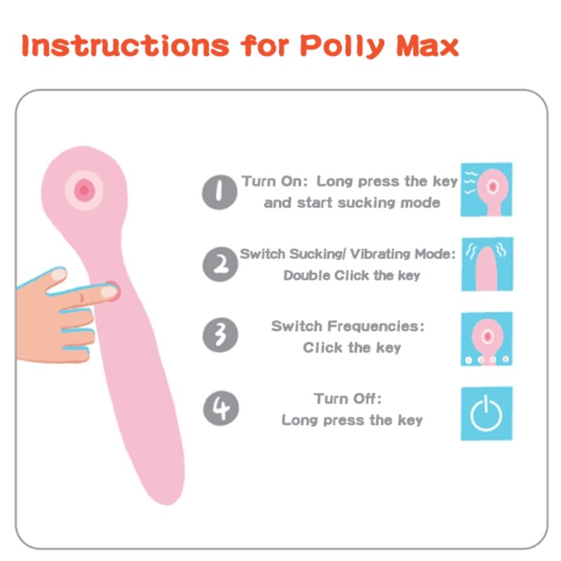 Kisstoy Polly Max 3.0 Penggetar Pengisap Vagina Putar Wanita Pemijat Puting Klitoris Pemanas Dildo Mainan Seks Dewasa untuk Wanita