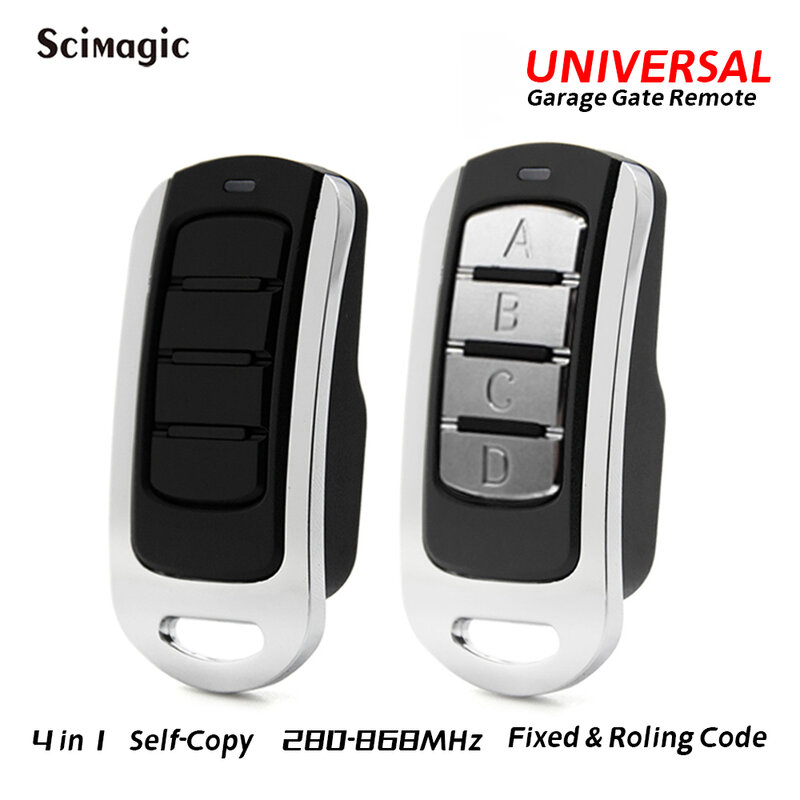 Multi-Frequency 280-868MHz Clone Multi-Brand Garage Door Remote Control For 433.92MHz  Fixed Rolling Code Transmitter Keychain
