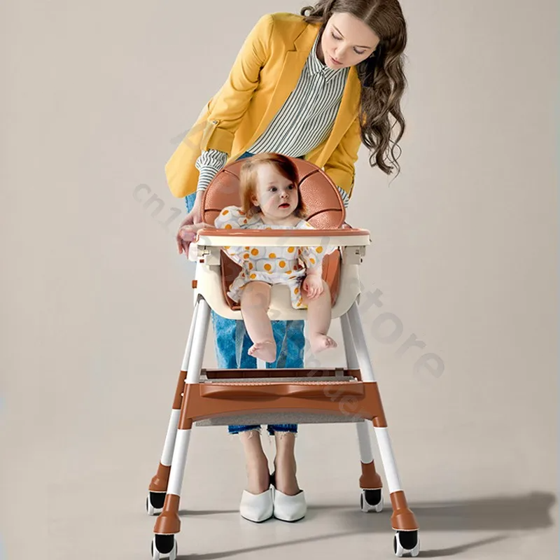 Kursi Makan anak-anak/kursi makan bayi lipat multifungsi, kursi meja makan belajar duduk rumah untuk bayi