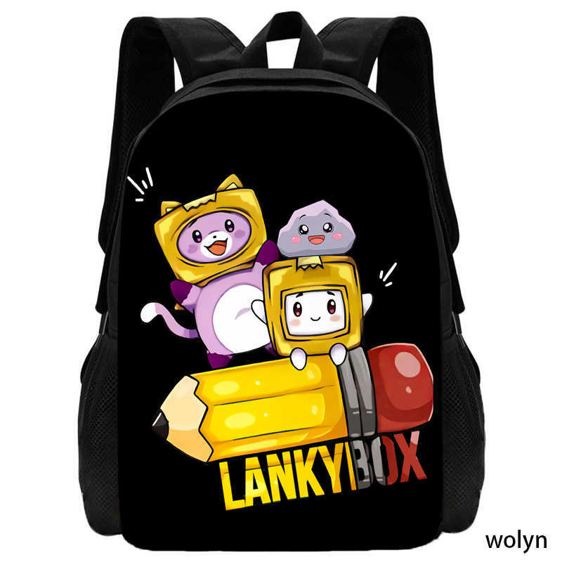 Mochila-LankyBox Mochila escolar para crianças, Sacos escolares dos desenhos animados para meninos e meninas, Mochila infantil leve e durável, melhor presente