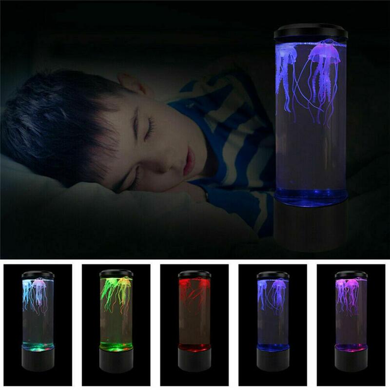 โคมไฟ LED รูปแมงกะพรุนแนวแฟนตาซีโคมไฟ USB เปลี่ยนสีได้ไฟสำหรับบ้านยามค่ำคืนตกแต่งห้องนั่งเล่นห้องนอน