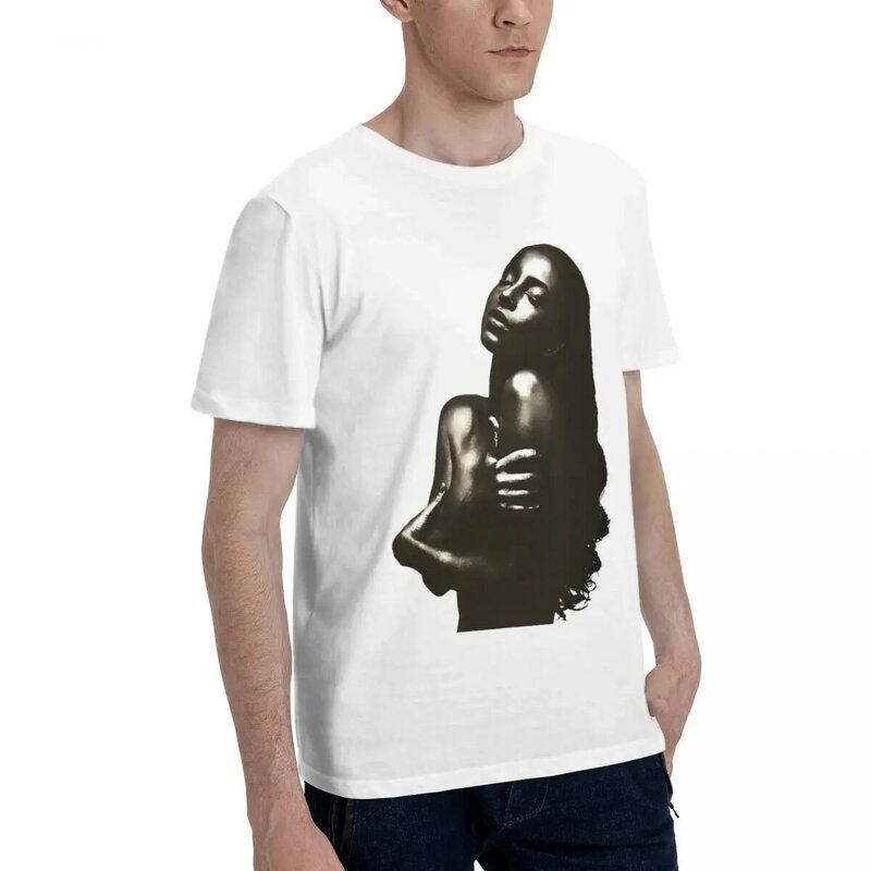 S-Sade Adu adora camiseta de algodão, camiseta com gola O, roupas de manga curta, tour mundial deluxe, moda vintage masculina