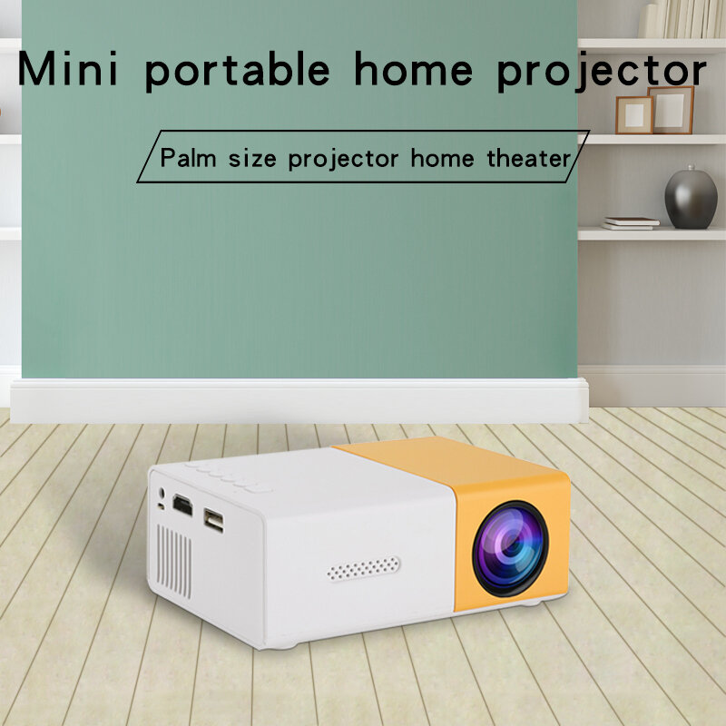 Mini Portable YG300 LED Outdoor Mini HD 1080P Mobile Projector Children's Projector Ultra-clear Projector, Mini Portable Proj