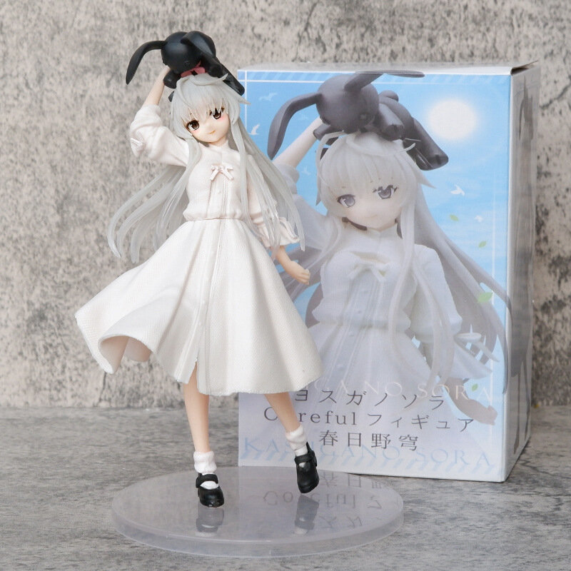 Kasuvano Sora-figura de Anime japonés, vestido blanco para niña kawaii, modelo de colección de PVC de pie, juguetes, 20cm