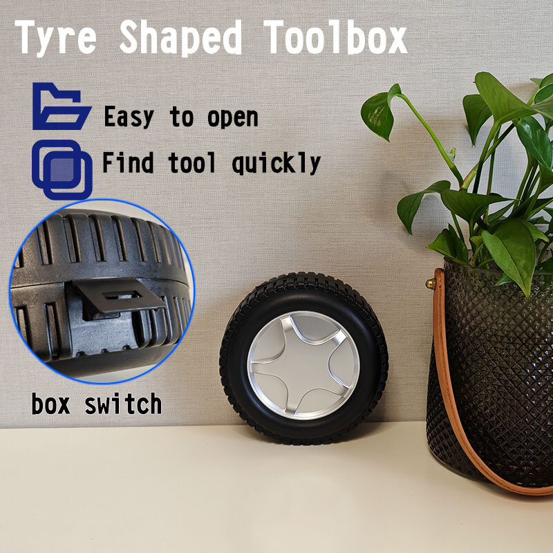 Mini kit d'outils à main en forme de pneu, ensemble d'outils à main Nick en forme de pneu, outils de bricolage multifonctionnels utiles, 20 en 1