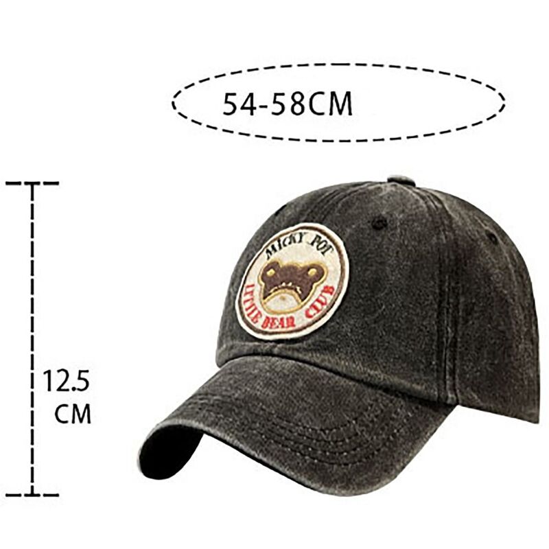 Topi bisbol kucing beruang, gaya INS pelindung matahari wajah lebih kecil topi matahari remaja