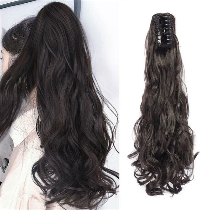2024 Women Fashion Wigs New Ponytail Wig for Women with Long Curly Hair Invisible Gripper Ponytail Hair Extensions