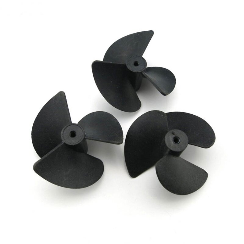 Light Weight Nylon Paddle 3-blades Propellers with 2mm Shaft for RC Model Boat Rotating Propeller Props