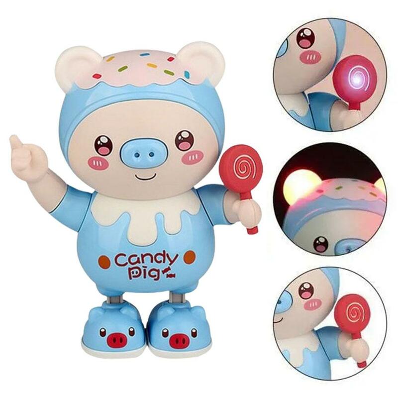 Electric Dance Machine Robot Toy Cute Pig Twisting Toys With Light Music Shake Street Stall Children Plaything Interactive Toys