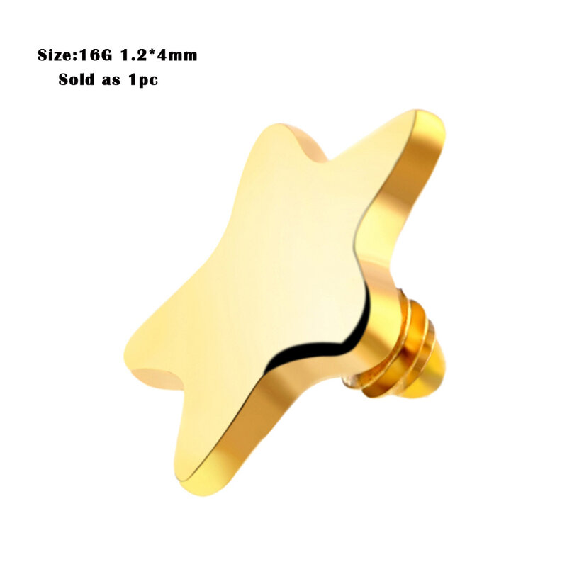 1PC G23 Grade Titan Dermal Anchor Top Micro Dermal Treiber Oberfläche Dermal Piercing Titan Kit Pircing Ringe Körper Schmuck
