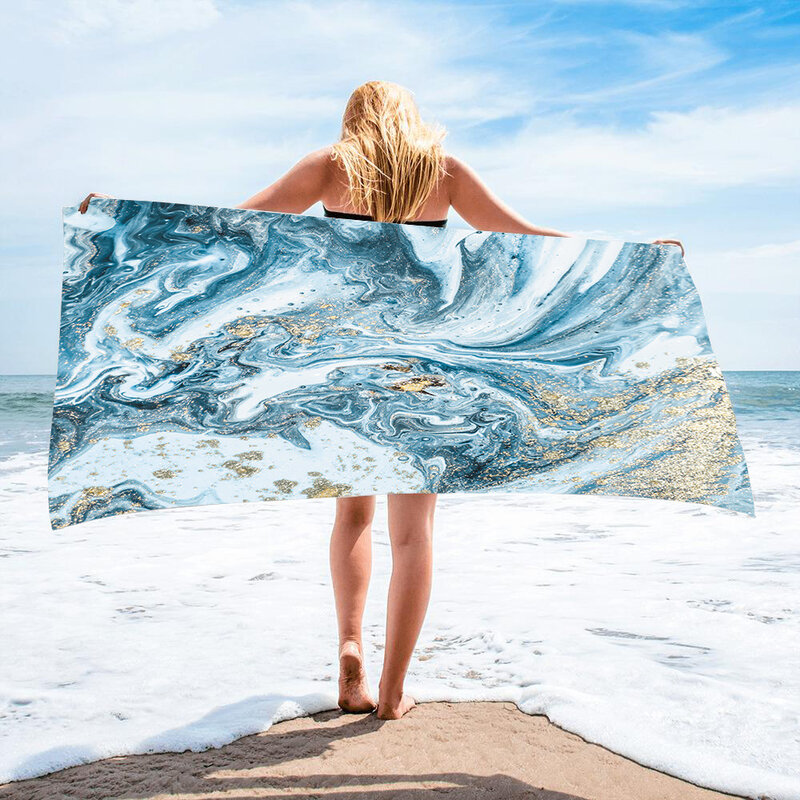 Serviette de plage carrée imprimée en microfibre, châle pour femmes, vacances en bord de mer, loisirs de natation, vêtements de plage à la mode, printemps et été