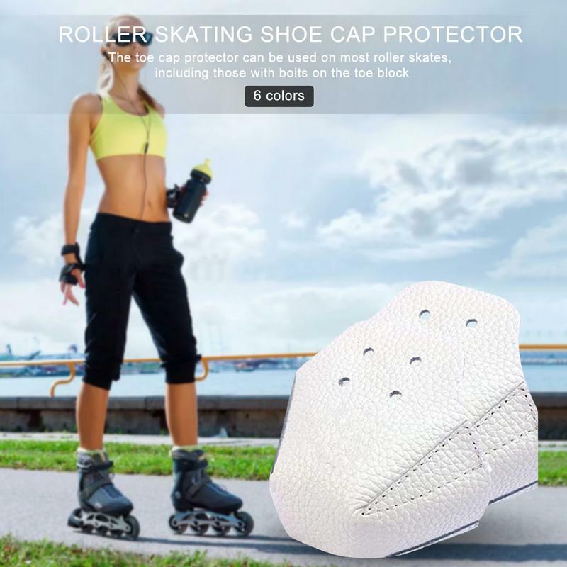 1 Pc Skates Roller Anti-friction Feet Toe Cap Guard Leather Toe Guard Skating Cover Protectors for Outdoor Training 6 Colors