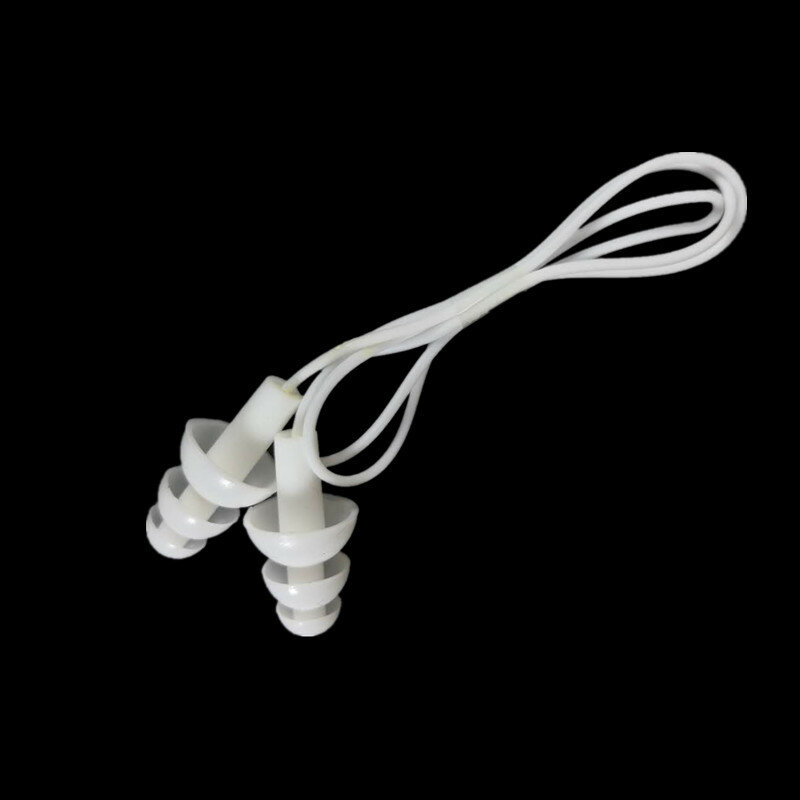 Tapones para los oídos de silicona suave con cordón para deportes acuáticos, tapones para los oídos con reducción de ruido para piscina, 1 unidad